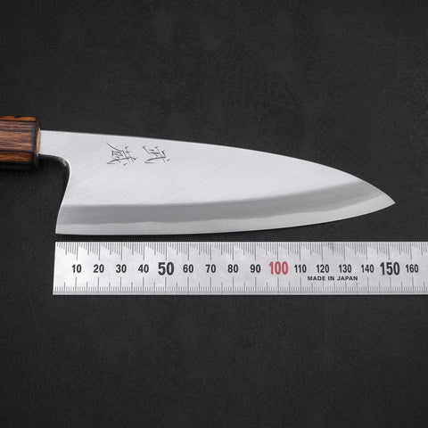 Deba White Steel #2 Kasumi Sumi Urushi Handle 150mm (5.9”)-[Musashi]-[Japanese-Kitchen-Knives]