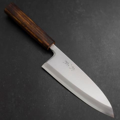 Deba White Steel #2 Kasumi Sumi Urushi Handle 180mm (7”)-[Musashi]-[Japanese-Kitchen-Knives]