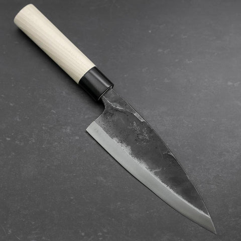 Deba White Steel #2 Kurouchi Magnolia Handle 165mm (6.5”)-[Musashi]-[Japanese-Kitchen-Knives]