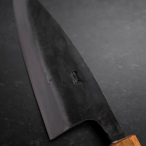 Deba White Steel #2 Kurouchi Oak Handle 150mm (5.9”)-[Musashi]-[Japanese-Kitchen-Knives]