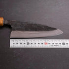 Deba White Steel #2 Kurouchi Oak Handle 150mm (5.9”)-[Musashi]-[Japanese-Kitchen-Knives]
