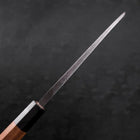 Deba White Steel #2 Kurouchi Tsuchime Buffalo Teak Handle 180mm (7”)-[Musashi]-[Japanese-Kitchen-Knives]