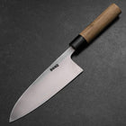 Deba White Steel #2 Kurouchi Tsuchime Cherry Handle 165mm (6.5”)-[Musashi]-[Japanese-Kitchen-Knives]