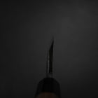 Deba White Steel #2 Kurouchi Tsuchime Walnut Handle 150mm (5.9”)-[Musashi]-[Japanese-Kitchen-Knives]