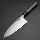Deba White Steel #2 Kurouchi Tsuchime Walnut Handle 180mm (7”)-[Musashi]-[Japanese-Kitchen-Knives]
