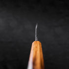 Deba White Steel #2 Kurouchi Tsuchime Yaki Urushi Handle 120mm (4.7”)-[Musashi]-[Japanese-Kitchen-Knives]