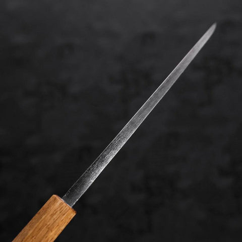 Deba White Steel #2 Kurouchi Tsuchime Yaki Urushi Handle 150mm (5.9”)-[Musashi]-[Japanese-Kitchen-Knives]