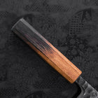 Deba White Steel #2 Kurouchi Tsuchime Yaki Urushi Handle 150mm (5.9”)-[Musashi]-[Japanese-Kitchen-Knives]