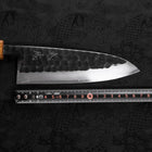 Deba White Steel #2 Kurouchi Tsuchime Yaki Urushi Handle 165mm (6.5”)-[Musashi]-[Japanese-Kitchen-Knives]