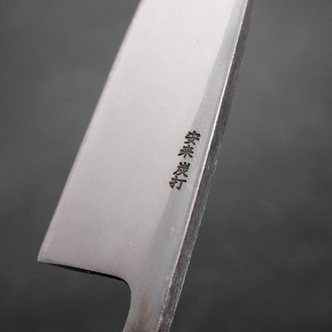 Deba White Steel #2 Kurouchi Tsuchime Yaki Urushi Handle 180mm (7”)-[Musashi]-[Japanese-Kitchen-Knives]
