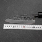 Deba White Steel #2 Left-Hand Kurouchi Tsuchime Cherry Handle 150mm (5.9”)-[Musashi]-[Japanese-Kitchen-Knives]