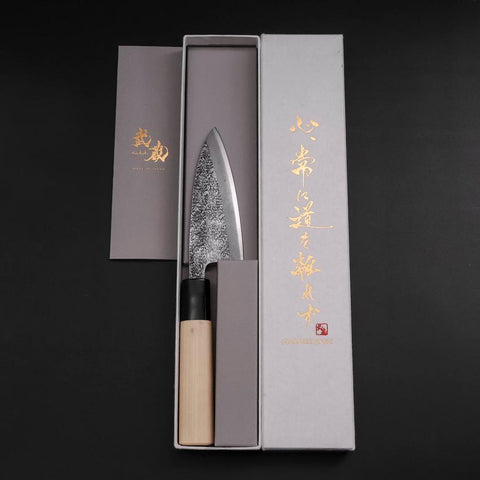 Deba White Steel #2 Nashiji Magnolia Handle 105mm (4.1”)-[Musashi]-[Japanese-Kitchen-Knives]