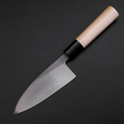 Deba White Steel #2 Nashiji Magnolia Handle 120mm (4.7”)-[Musashi]-[Japanese-Kitchen-Knives]