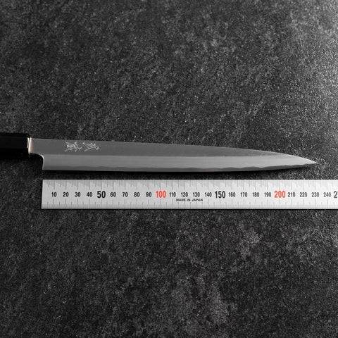 Fuguhiki White Steel #3 Kasumi Buffalo Magnolia Handle 240mm (9.4”)-[Musashi]-[Japanese-Kitchen-Knives]