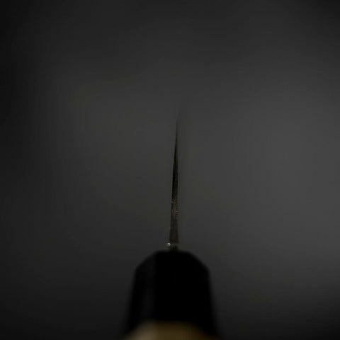 Funayuki Blue Steel #1 Stainless Clad Kurouchi Buffalo Magnolia Handle 165mm (6.5”)-[Musashi]-[Japanese-Kitchen-Knives]