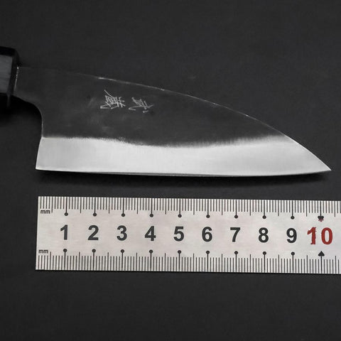 Funayuki Blue Steel #2 Kurouchi Blue Urushi Handle 105mm (4.1”)-[Musashi]-[Japanese-Kitchen-Knives]