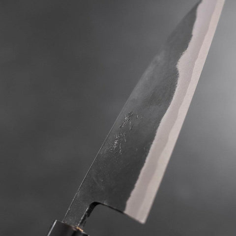 Funayuki Blue Steel #2 Kurouchi Buffalo Magnolia Handle 150mm (5.9”)-[Musashi]-[Japanese-Kitchen-Knives]