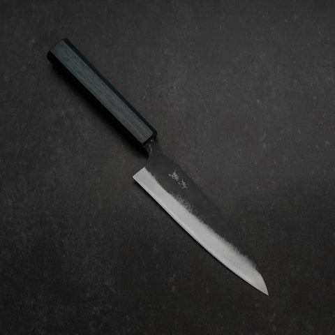 Funayuki Blue Steel #2 Kurouchi Dark Blue Urushi Handle 145mm (5.7”)-[Musashi]-[Japanese-Kitchen-Knives]