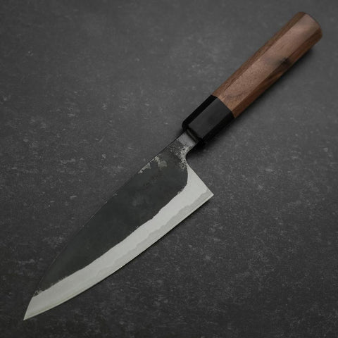 Funayuki Blue Steel #2 Kurouchi Walnut Handle 150mm (5.9”)-[Musashi]-[Japanese-Kitchen-Knives]