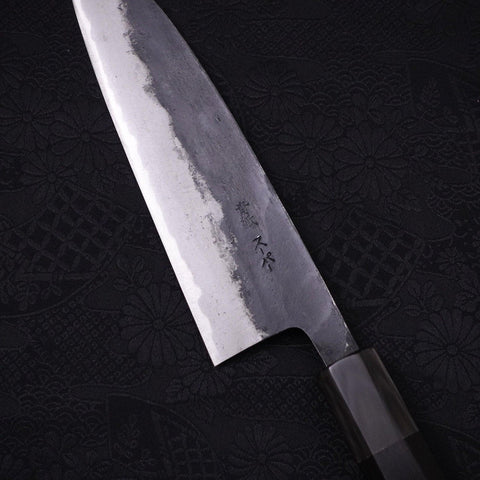 Funayuki Blue Super Kurouchi Buffalo Ebony Handle 165mm (6.5”)-[Musashi]-[Japanese-Kitchen-Knives]