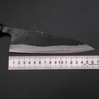 Funayuki Sabaki Blue Steel #1 Kurouchi Buffalo Magnolia Handle 160mm (6.3”)-[Musashi]-[Japanese-Kitchen-Knives]