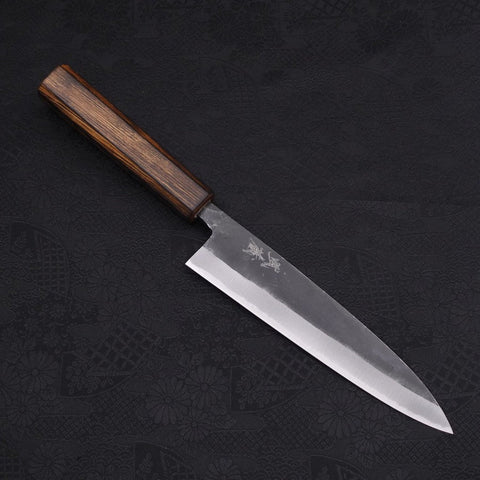 Funayuki Sabaki Blue Steel #2 Kurouchi Sumi Urushi Handle 180mm (7”)-[Musashi]-[Japanese-Kitchen-Knives]