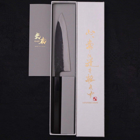 Funayuki Sabaki Blue Super Kurouchi Buffalo Ebony Handle 135mm (5.3”)-[Musashi]-[Japanese-Kitchen-Knives]