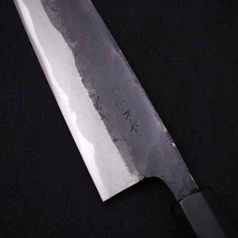 Funayuki Sabaki Blue Super Kurouchi Buffalo Ebony Handle 180mm (7”)-[Musashi]-[Japanese-Kitchen-Knives]