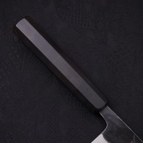 Funayuki Sabaki Blue Super Kurouchi Buffalo Ebony Handle 180mm (7”)-[Musashi]-[Japanese-Kitchen-Knives]