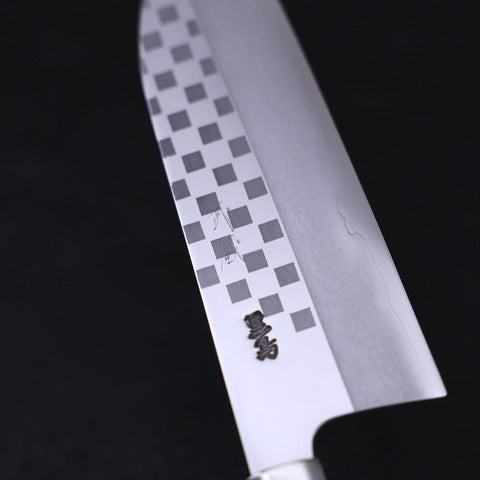 Funayuki Silver Steel #3 Ichimatsu Walnut Handle 165mm (6.5”)-[Musashi]-[Japanese-Kitchen-Knives]