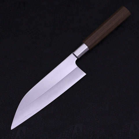 Funayuki Silver Steel #3 Kiku Walnut Handle 165mm (6.5”)-[Musashi]-[Japanese-Kitchen-Knives]