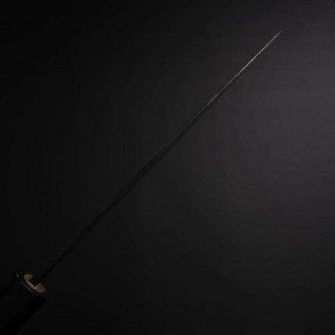 Funayuki White Steel #2 Kurouchi Buffalo Magnolia Handle 150mm (5.9”)-[Musashi]-[Japanese-Kitchen-Knives]