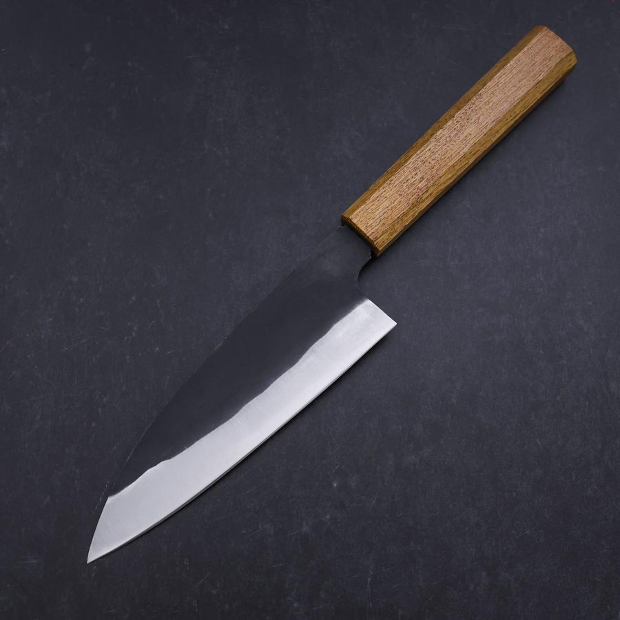 Funayuki White Steel #2 Kurouchi Oak Handle 155mm (6.1”)-[Musashi]-[Japanese-Kitchen-Knives]