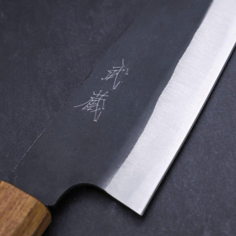 Funayuki White Steel #2 Kurouchi Oak Handle 155mm (6.1”)-[Musashi]-[Japanese-Kitchen-Knives]