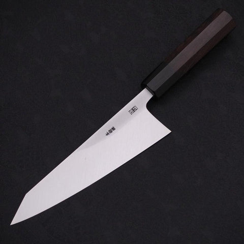 Garasuki Boning Knife White Steel #2 Kasumi Buffalo Ebony Handle 180mm (7”)-[Musashi]-[Japanese-Kitchen-Knives]