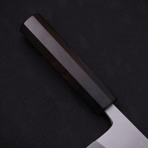 Garasuki Boning Knife White Steel #2 Kasumi Buffalo Ebony Handle 180mm (7”)-[Musashi]-[Japanese-Kitchen-Knives]