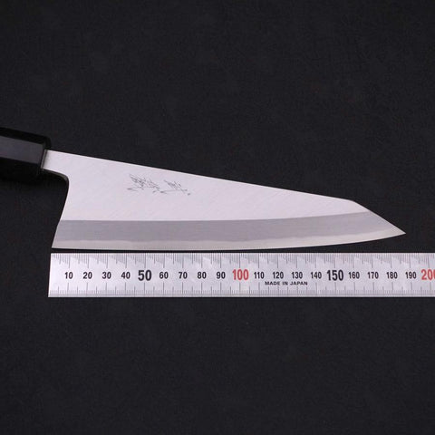 Garasuki Boning Knife White Steel #2 Kasumi Buffalo Ebony Handle 180mm (7”)-[Musashi]-[Japanese-Kitchen-Knives]