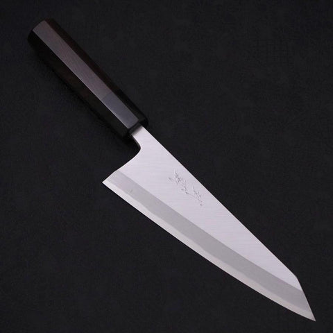 Garasuki Boning Knife White Steel #2 Kasumi Buffalo Ebony Handle 180mm (7”)-[Musashi]-[Japanese-Kitchen-Knives]