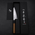 Garasuki Boning Knife White Steel #2 Polished Buffalo Teak Handle 150mm (5.9”)-[Musashi]-[Japanese-Kitchen-Knives]
