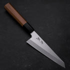 Garasuki Boning Knife White Steel #2 Polished Buffalo Teak Handle 150mm (5.9”)-[Musashi]-[Japanese-Kitchen-Knives]