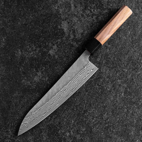 Gyuto 440C Nashiji Damascus Walnut Handle 210mm (8.3”)-[Musashi]-[Japanese-Kitchen-Knives]