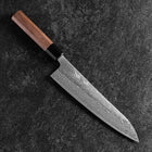 Gyuto 440C Nashiji Damascus Walnut Handle 210mm (8.3”)-[Musashi]-[Japanese-Kitchen-Knives]