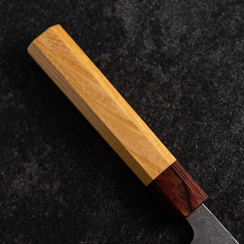 Gyuto 440C Nashiji Damascus Zelkova Handle 210mm (8.3”)-[Musashi]-[Japanese-Kitchen-Knives]