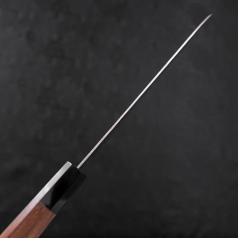 Gyuto AUS-10 Mirror Tsuchime Damascus Buffalo Teak Handle 210mm (8.3”)-[Musashi]-[Japanese-Kitchen-Knives]