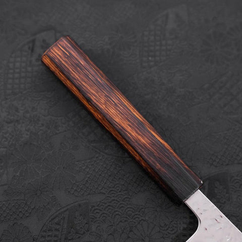 Gyuto AUS-10 Mirror Tsuchime Damascus Sumi Urushi Handle 240mm (9.4”)-[Musashi]-[Japanese-Kitchen-Knives]