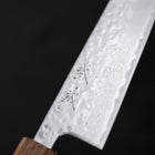 Gyuto AUS-10 Mirror Tsuchime Damascus Yaki Urushi Handle 180mm (7”)-[Musashi]-[Japanese-Kitchen-Knives]