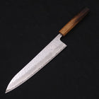 Gyuto AUS-10 Mirror Tsuchime Damascus Yaki-Urushi Handle 240mm (9.4”)-[Musashi]-[Japanese-Kitchen-Knives]