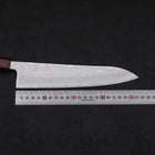 Gyuto AUS-10 Nashiji Damascus Purple Urushi Handle 210mm (8.3”)-[Musashi]-[Japanese-Kitchen-Knives]
