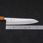 Gyuto AUS-10 Nashiji Damascus Yaki Urushi Handle 210mm (8.3”)-[Musashi]-[Japanese-Kitchen-Knives]