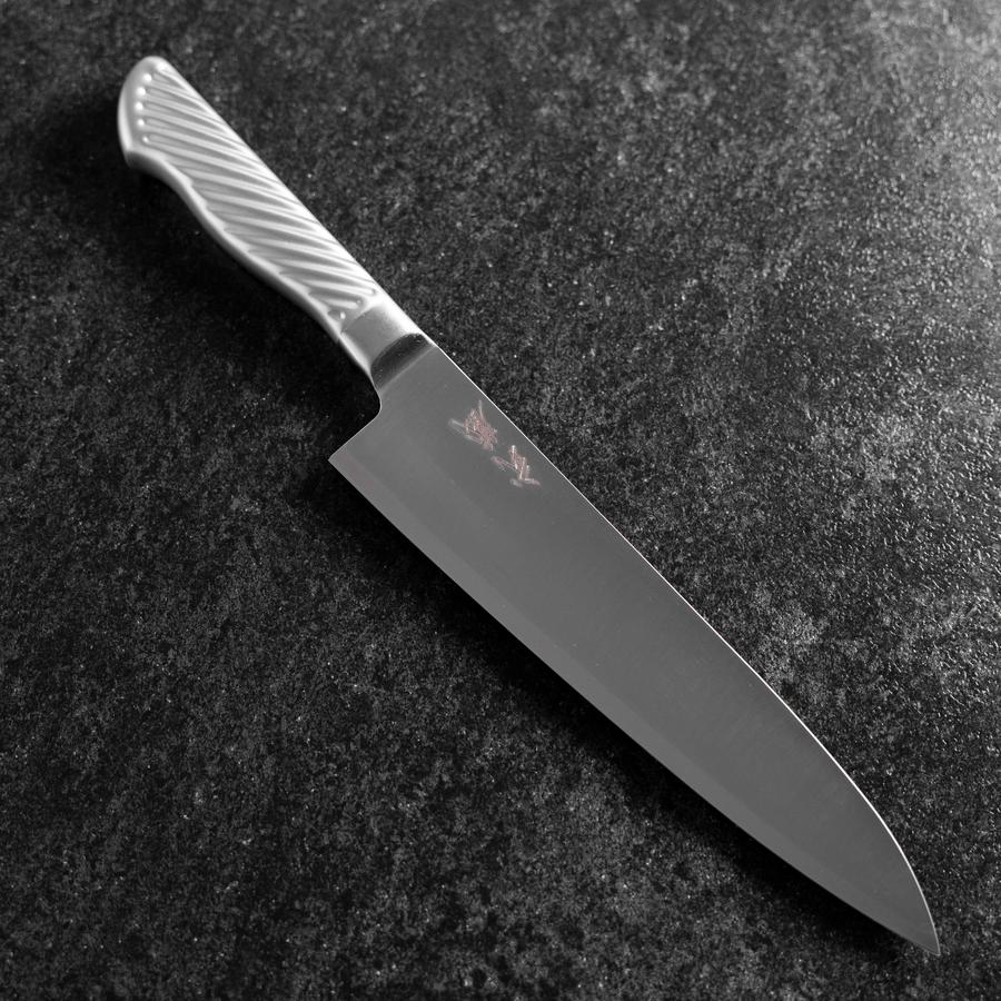 Gyuto AUS-10 Polished All-Stainless Handle 210mm (8.3”)-[Musashi]-[Japanese-Kitchen-Knives]